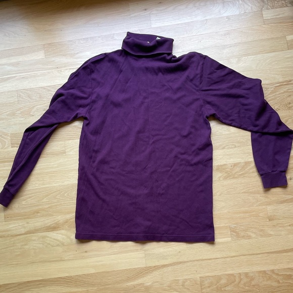 Turtleneck shirt, Size XL tall, 100% cotton long sleeve by Eddie Bauer. Purple.